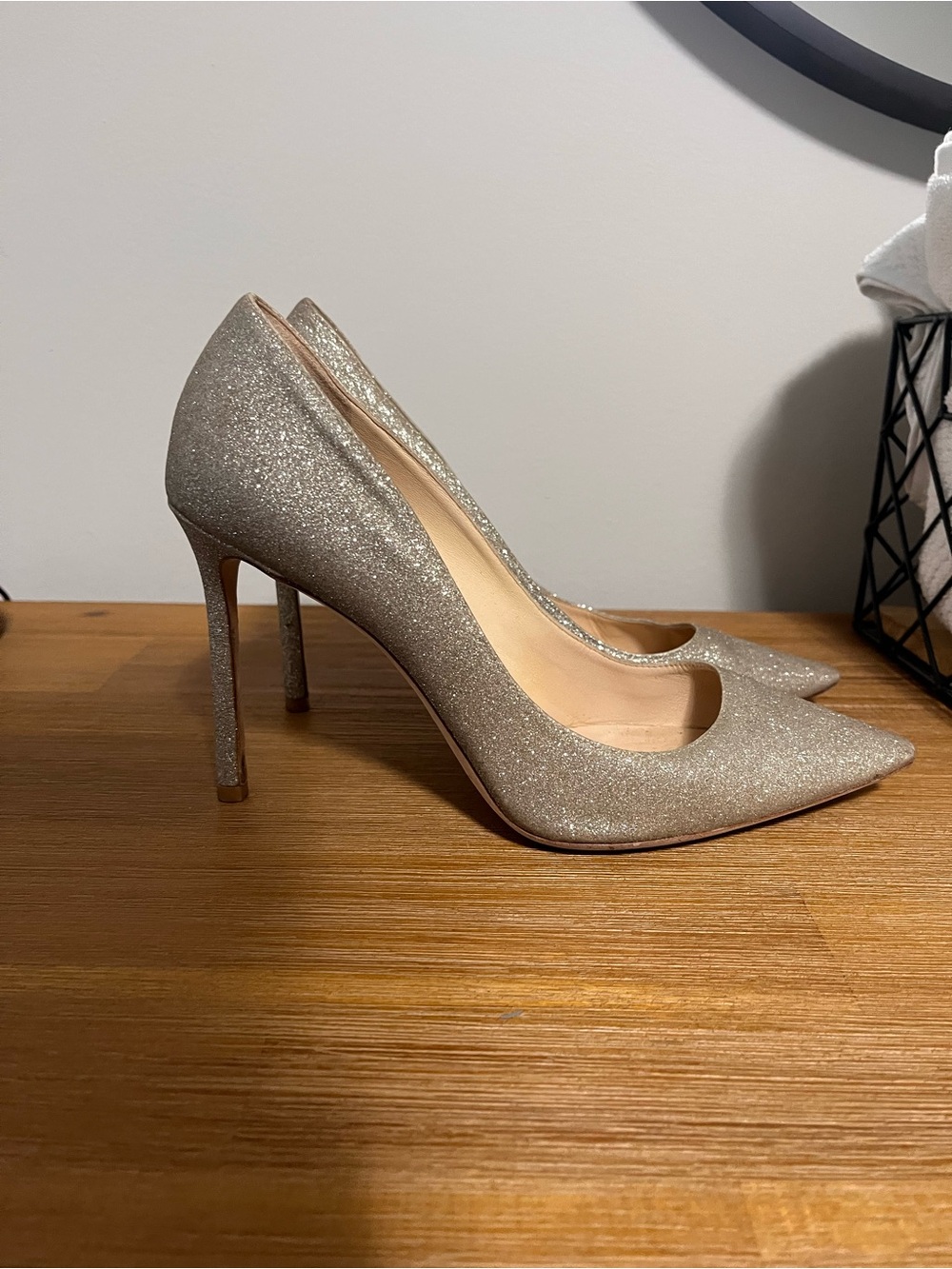 Jimmy Choo Champagne Romy 100mm (4”) Heels - Picture 2 of 6
